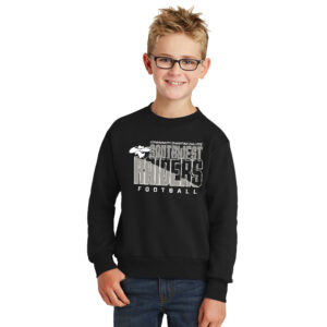 CCC Raiders FB Youth Fleece Crewneck Sweatshirt-Black