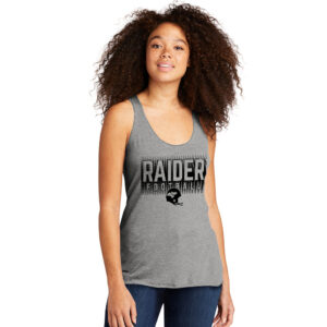 CCC Raiders FB Next level Ladies’ Triblend Racerback Tank-Premium Heather