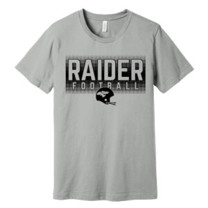 CCC Raiders FB Bella Canvas Short Sleeve combed and ring spun cotton T-Shirt-Silver