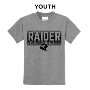 CCC Raiders FB Youth Short Sleeve Tee-Athletic Heather