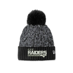 CCC Raiders FB New Era Marled Knit Pom Beanie-Black/Graphie/ White