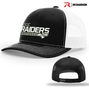 CCC Raiders FB Richardson Pro Crown Mesh Back Adjustable back cap Split-Black/White
