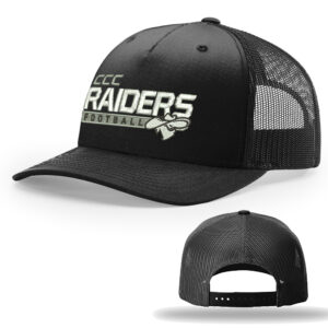 CCC Raiders FB Richardson Five Panel Trucker mesh snap back cap solid color-Black