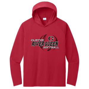 River Queen SB Port Company Performance Pullover Hooded Tee Adult-Red