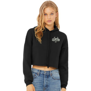 River Queen SB BELLA CANVAS Women’s Sponge Fleece Cropped Fleece Hoodie-Black