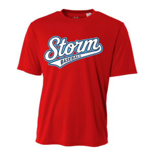 Storm Baseball Adult Cooling Performance Tshirt-Scarlet