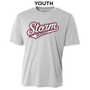 Storm Baseball YOUTH Cooling Performance Tshirt-Silver