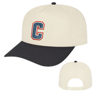Storm Baseball Cap America Hometown 5 Panel Cap-Cream Black