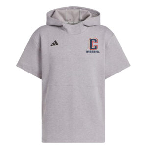 Storm Baseball Adidas  Dugout NWV Short Sleeve Hoodie- Medium Grey Heather (3xs-xl, 3x)