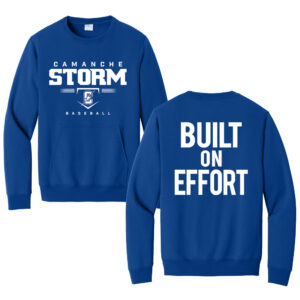 Storm Baseball Unisex Core Fleece Crewneck Pocket Sweatshirt-Royal
