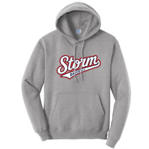 Storm Baseball Unisex Fleece Hooded Sweatshirt-Athletic Heather