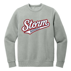 Storm Baseball Rah Rah District Wash Fleece Crew-Gusty Grey