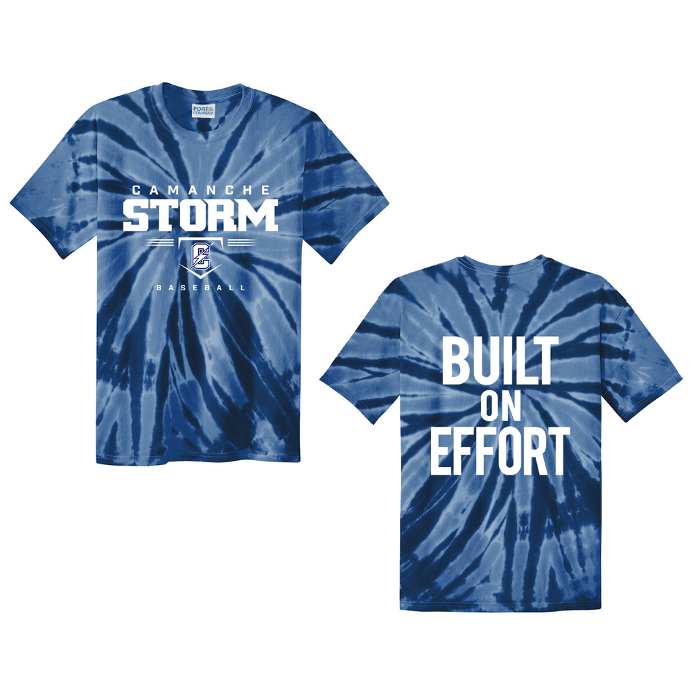 Storm Baseball Unisex Essential Tie-Dye Tee-Navy