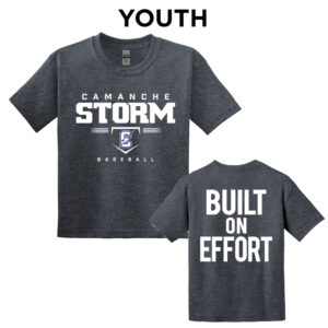 Storm Baseball Youth Short Sleeve Tee-Dark Heather