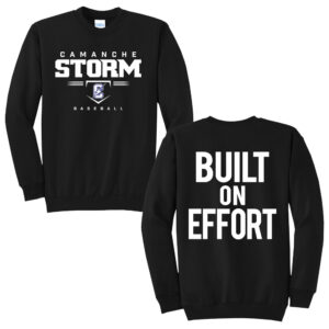 Storm Baseball Unisex Core Fleece Crewneck Sweatshirt-Black