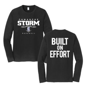 Storm Baseball Unisex Cotton Long Sleeve Fan Favorite Tee-Black