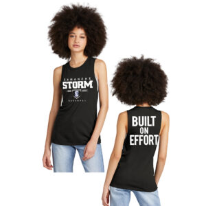 Storm Baseball District Women Perfect Triblend Muscle Tank-Black