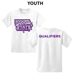 Camanche State Track Youth Short Sleeve Tee-White