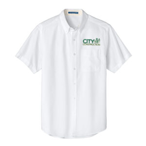 City Construction Port Authority Short Sleeve Easy Care Shirt Men-White