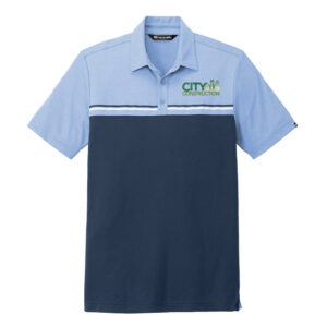 City Construction TravisMathew Sunset Blocked Polo Men-Riviera Heather/Blue Nights