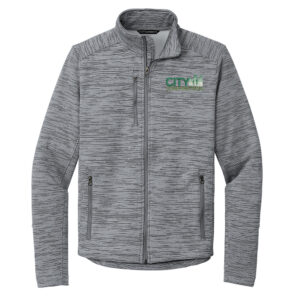 City Construction Port Authority Digi Stripe Fleece Jacket Men-Grey