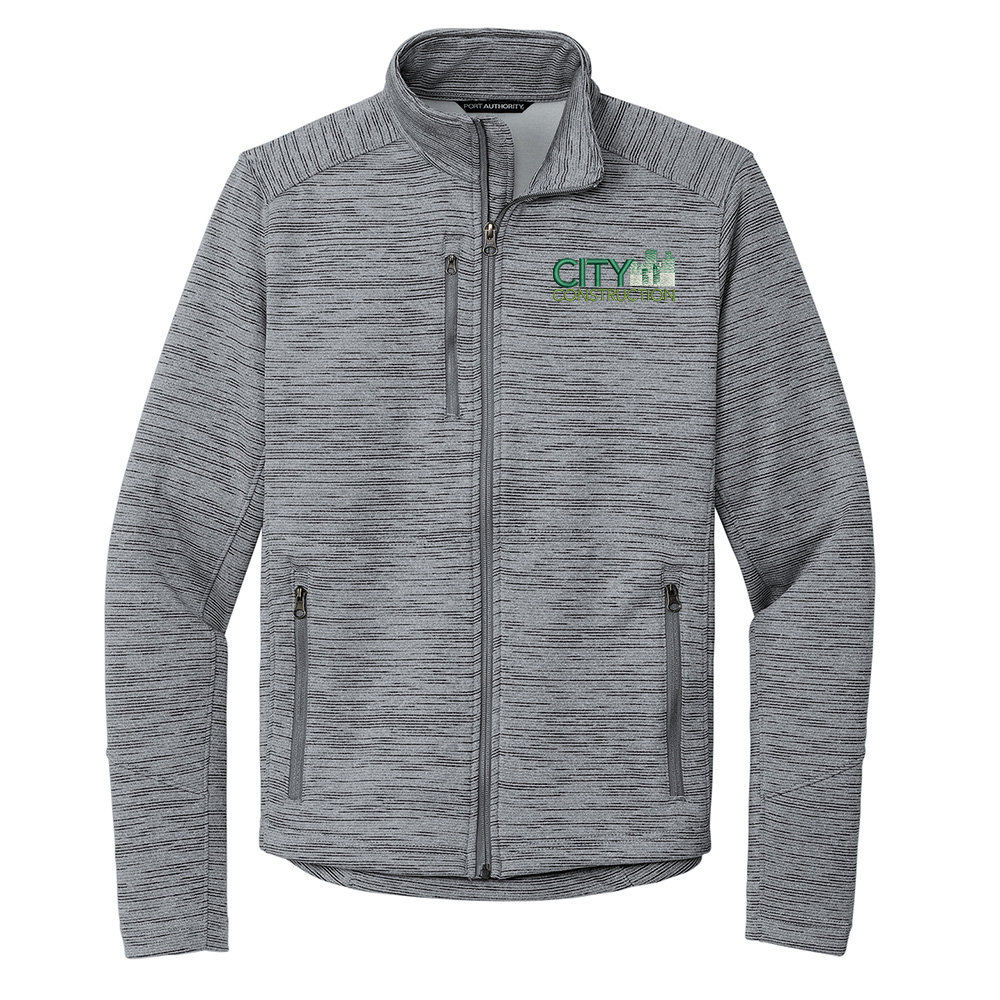 City Construction Port Authority Digi Stripe Fleece Jacket Men-Grey