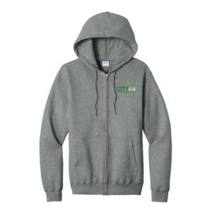 City Construction Unisex Core Fleece Full-Zip Hooded Sweatshirt-Graphite Heather