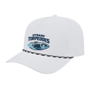Dysart Swim Cap America Athletic Rope Cap-White/White/Black