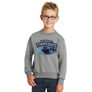 Dysart Swim Youth Fleece Crewneck Sweatshirt-Athletic Heather