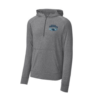Dysart Swim Sport-Tek Sport-Wick Men Stretch 1/2-Zip Hoodie-Charcoal Grey Heather