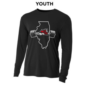 Fulton Strength Conditioning Youth Cooling Performance long sleeve Crew Tee-Black
