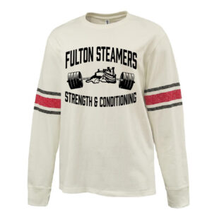 Fulton Strength Conditioning Pennant HEAVYWEIGHT 8.0 oz. antique white cotton jerseyarchive-style printed slve Stripe