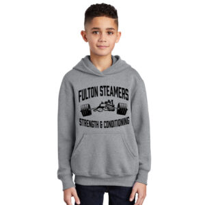 Fulton Strength Conditioning Youth Hooded Sweatshirt-Athletic Heather (YL, YXL)