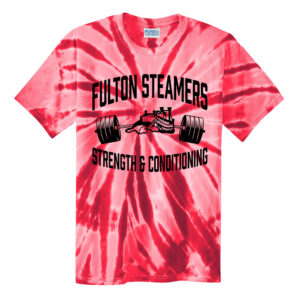 Fulton Strength Conditioning Unisex Essential Tie-Dye Tee-Red