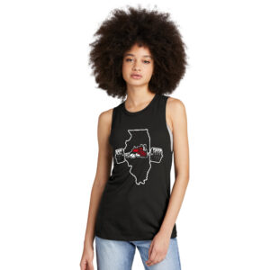 Fulton Strength Conditioning District Women’s Perfect Tri Muscle Tank-Black