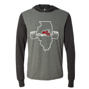 Fulton Strength Conditioning Unisex 4.2 Oz. Long-Sleeve Jersey Hoodie-Heather Dark Grey (L, XL)