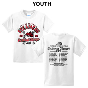 Fulton SB Sectional Champs Youth Short Sleeve Tee-White