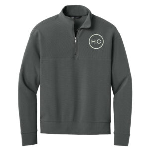 Hope City Mercer and Mettle Linear Texture 1/4-Zip-Storm Grey