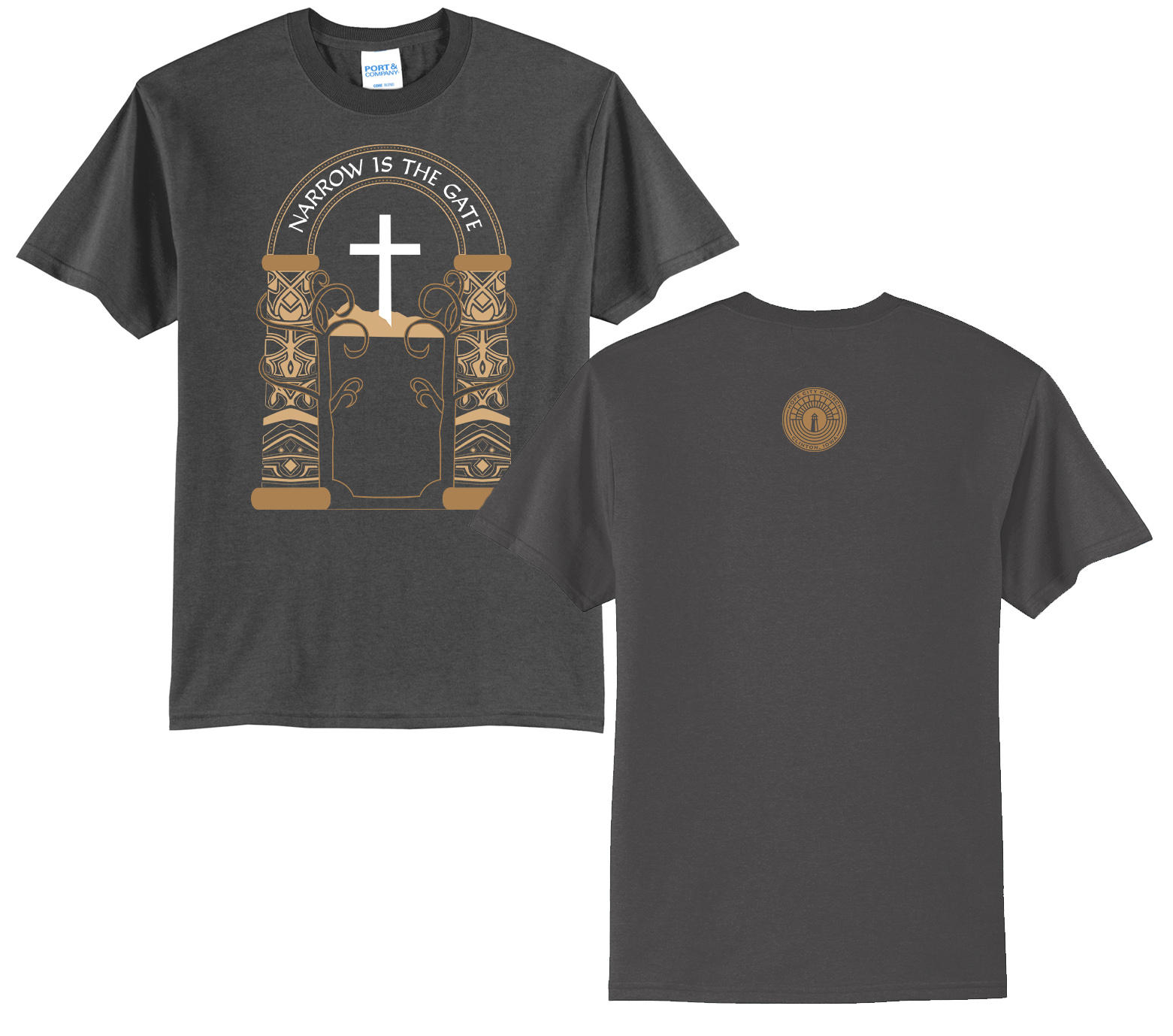Hope City Unisex Short Sleeve Tee-Charcoal