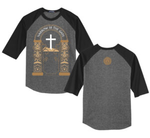Hope City Sport-Tek 3/4 Sleeve Baseball shirt Adult-Dark Heather Grey/Black