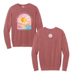 Hope City Unisex Comfort Colors Lightweight Crewneck Sweatshirt-Crimson