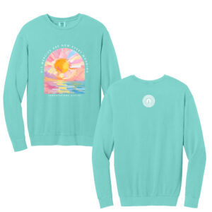 Hope City Unisex Comfort Colors Lightweight Crewneck Sweatshirt-Chalky Mint