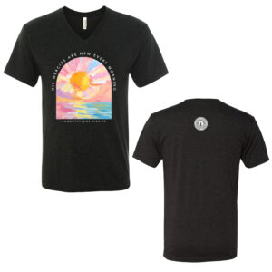 Hope City Next Level Men Triblend V-Neck Short Sleeve Tee-Vintage Black
