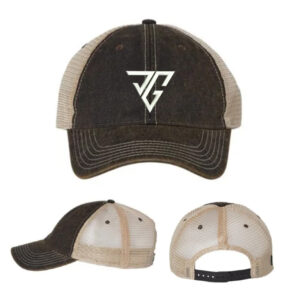 JG LEGACY Old Favorite Trucker Cap-Black/Khaki