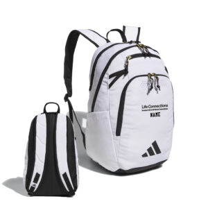 Life Connections adidas Defender 5 Backpack-White/Gold Metallic/Black