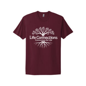 Life Connections Rah Rah Next Level Premium Fitted Short Sleeve-Maroon