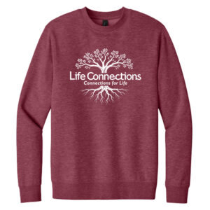 Life Connections District Unisex V.I.T. Fleece Crewneck sweatshirt-Heathered Cardinal