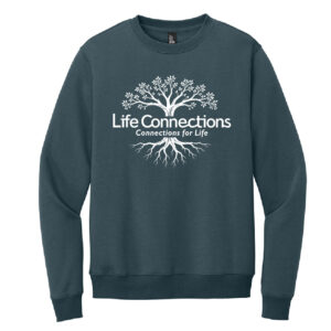 Life Connections District Perfect Weight Unisex Fleece Crewneck sweatshirt-Deep Steel Blue