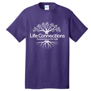 Life Connections Unisex Short Sleeve Tee-Heather Purple
