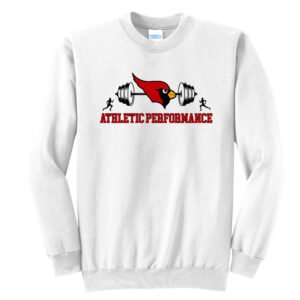 Maq Athletic Performance Unisex Fleece Crewneck Sweatshirt-White